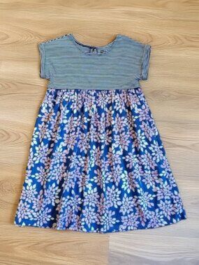 Tea Collection Striped Floral Dress Size 12